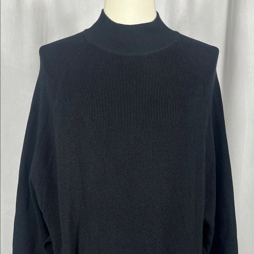 NWT Revolve SNDYS Tied Up Ribbed Long Sleeve Dress in Black. - Picture 7 of 14